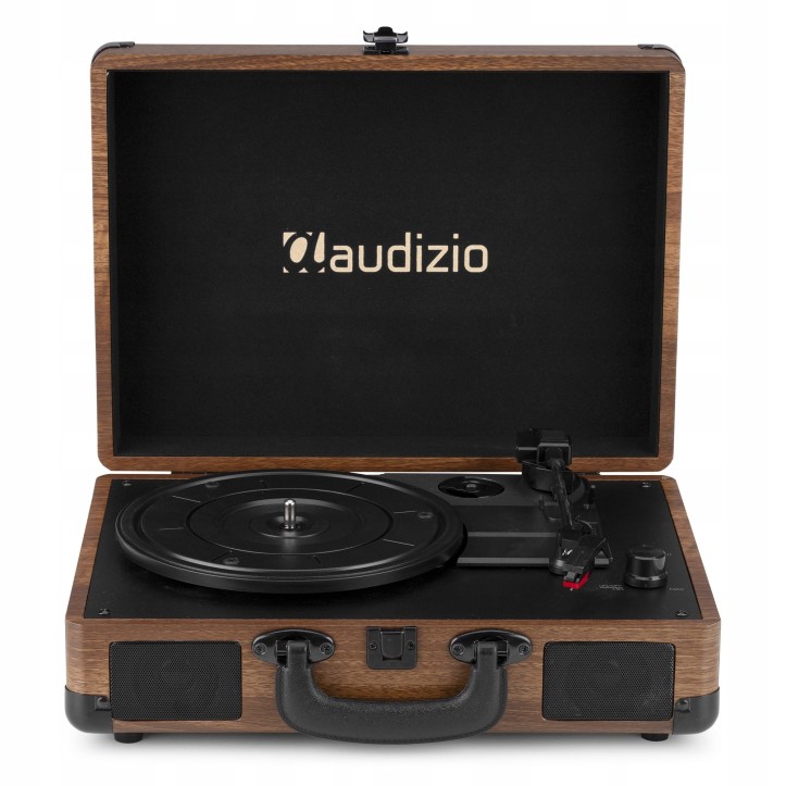 Gramofon Audizio RP116 Bluetooth Głośniki AUX in Brązowy Gramofon w Walizce