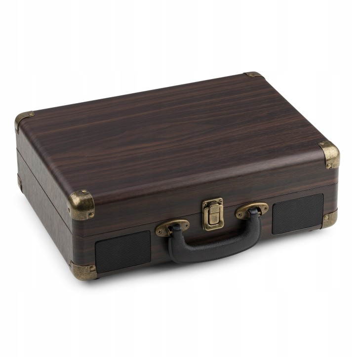 Gramofon Audizio RP116 Bluetooth Głośniki AUX in Brązowy Gramofon w Walizce
