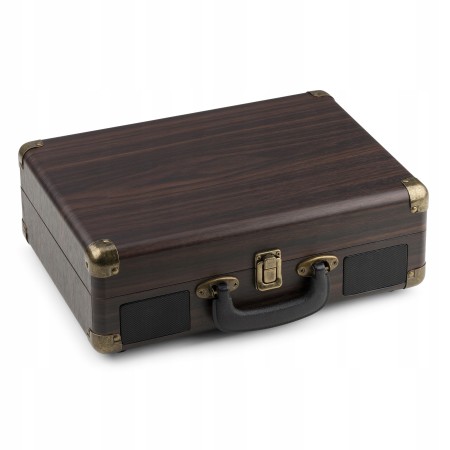 Gramofon Audizio RP116 Bluetooth Głośniki AUX in Brązowy Gramofon w Walizce