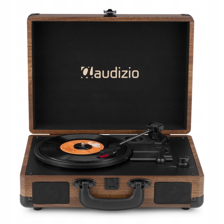 Gramofon Audizio RP116 Bluetooth Głośniki AUX in Brązowy Gramofon w Walizce