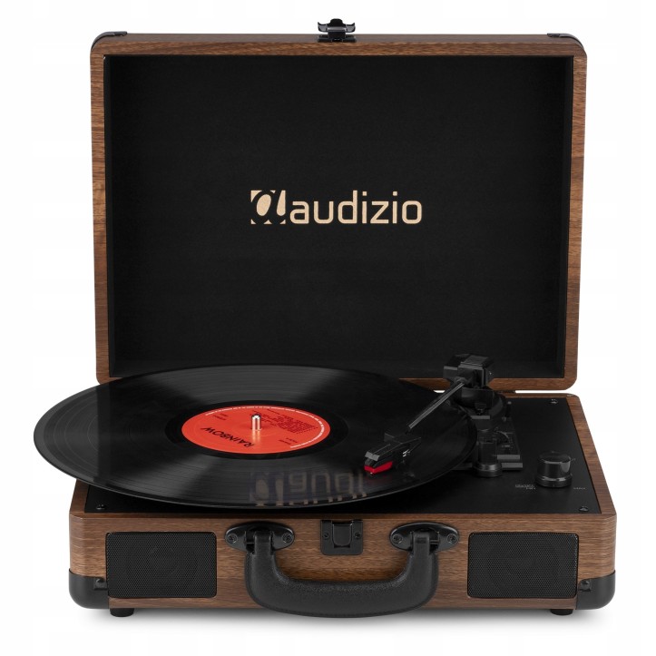 Gramofon Audizio RP116 Bluetooth Głośniki AUX in Brązowy Gramofon w Walizce