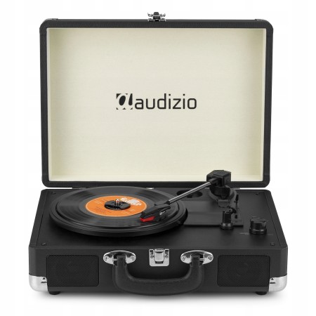 Gramofon Audizio RP116 Bluetooth Głośniki AUX in Czarny Gramofon w Walizce
