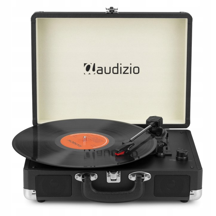 Gramofon Audizio RP116 Bluetooth Głośniki AUX in Czarny Gramofon w Walizce