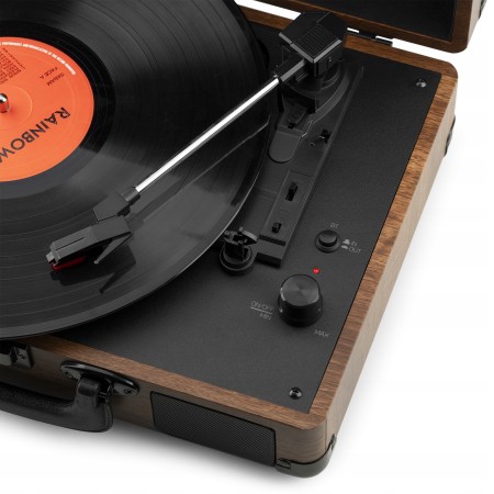 Gramofon Audizio RP116 Bluetooth Głośniki AUX in Brązowy Gramofon w Walizce