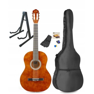 Zestaw Gitara Klasyczna MAX SOLOART + Statyw + pokrowiec i akcesoria