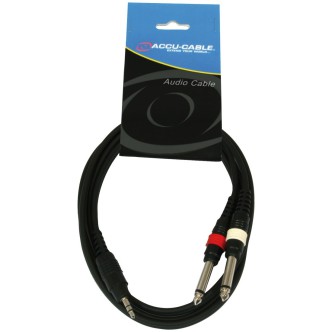 Kabel 2x Jack 6,3mm - JACK 3,5mm 1,5m