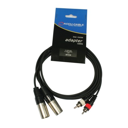 Kabel 2x XLR M - 2x RCA 5m AC-2XM-2RM/5