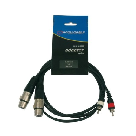 Kabel 2x XLR F - 2x RCA 5m