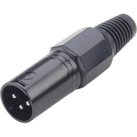 Wtyk XLR 3pin męski metal czarny Paccs