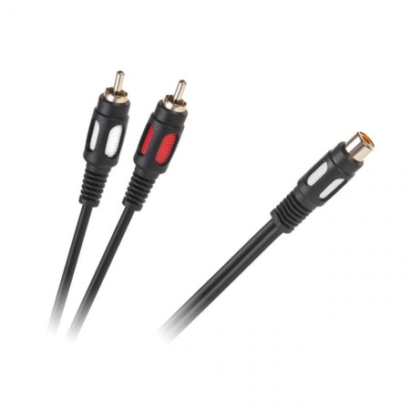 Kabel 1x Chinch Gniazdo - 2x Chinch Wtyk