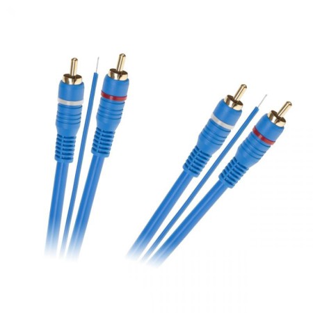 Kabel 2 x RCA - 2 x RCA + żyła 5m