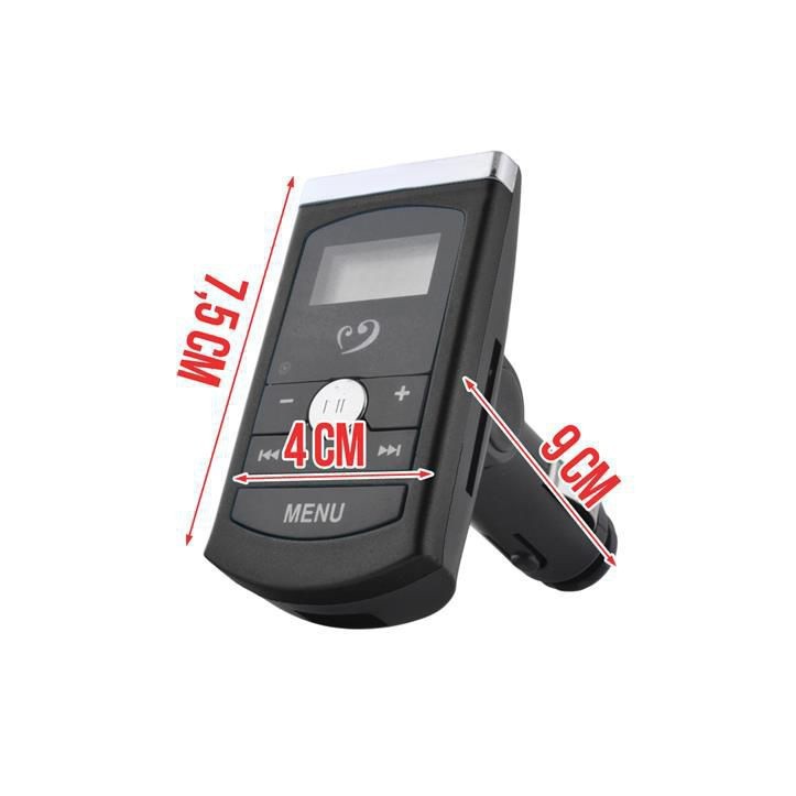 Transmiter FM LCD czarny MP3 USB SD