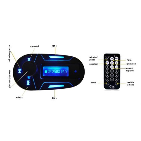 Transmiter FM MP3 USB SD AUX in Obrotowy