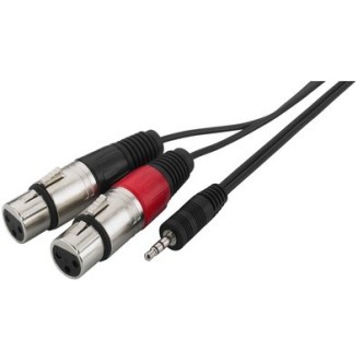 Kable połączeniowe audio 1 x wtyk 3.5mm stereo na 2 x gniazdo XLR