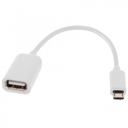 Przejściówka microUSB-USB OTG "GT" KABEL biały