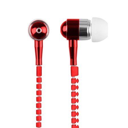 Słuchawki 3.5mm ZIPPER czerwone