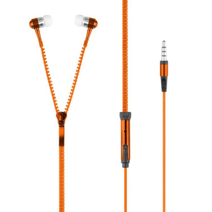 Słuchawki 3.5mm ZIPPER pomarańczowe