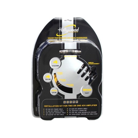 Hollywood PRO-44 - zestaw kabli OFC do samochodowego wzmacniacza
