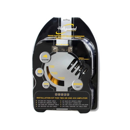 Hollywood PRO-40 - zestaw kabli OFC do samochodowego wzmacniacza