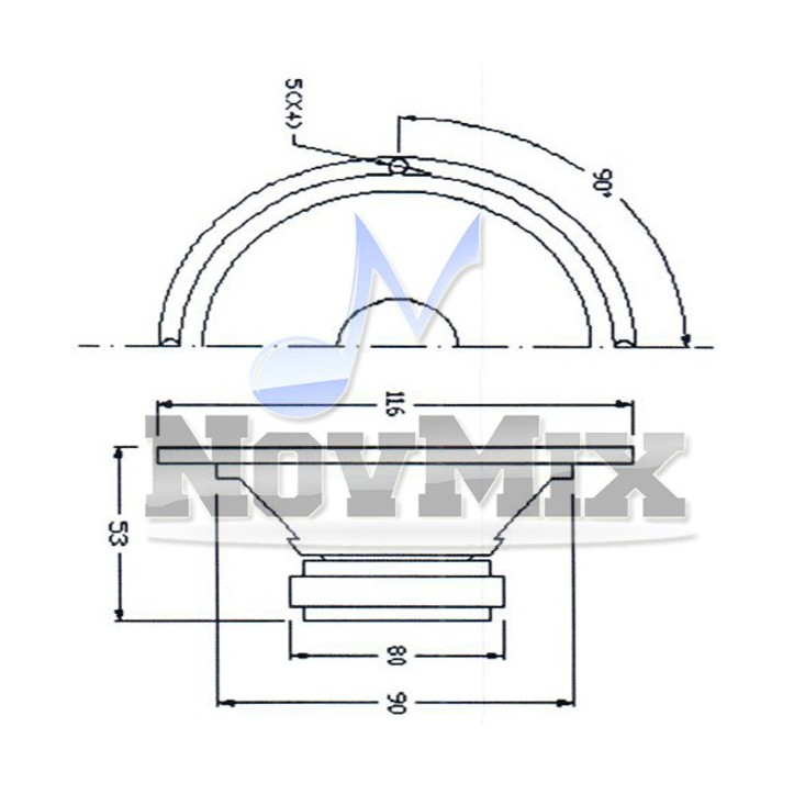 Głośnik 4 Cali / 10cm 4 Ohm Dibeisi DBS-G4001