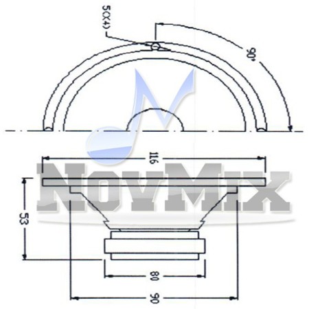 Głośnik 4 Cali / 10cm 4 Ohm Dibeisi DBS-G4001