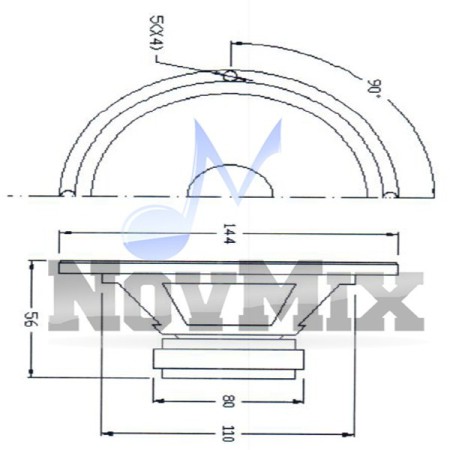 Głośnik Niskotonowy 5 Cali 8 Ohm DBS-C5015