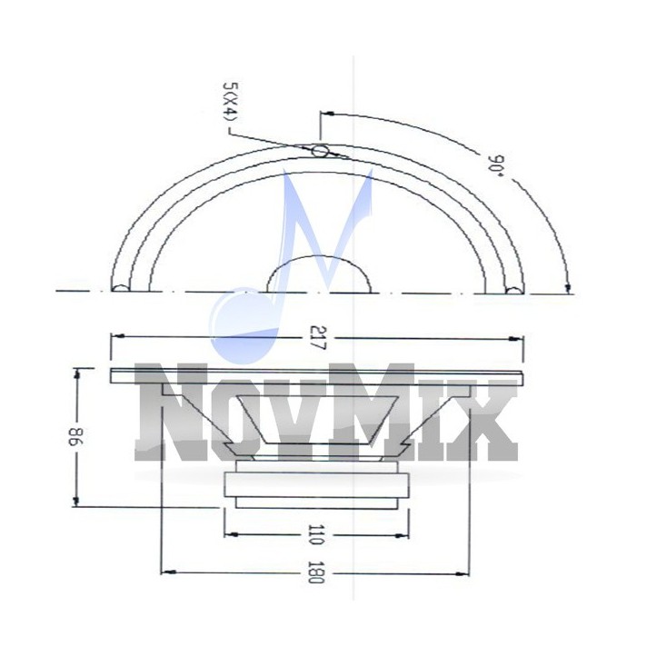 Głośnik 8 Cali / 20cm 4 Ohm Dibeisi DBS-C8015