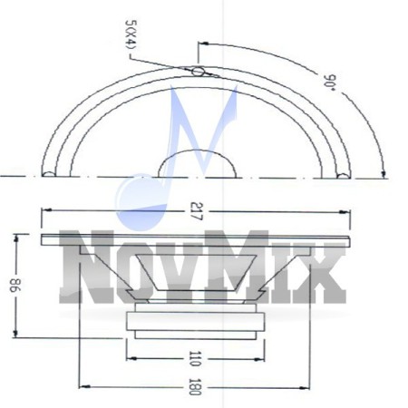 Głośnik 8 Cali / 20cm 8 Ohm Dibeisi DBS-C8015