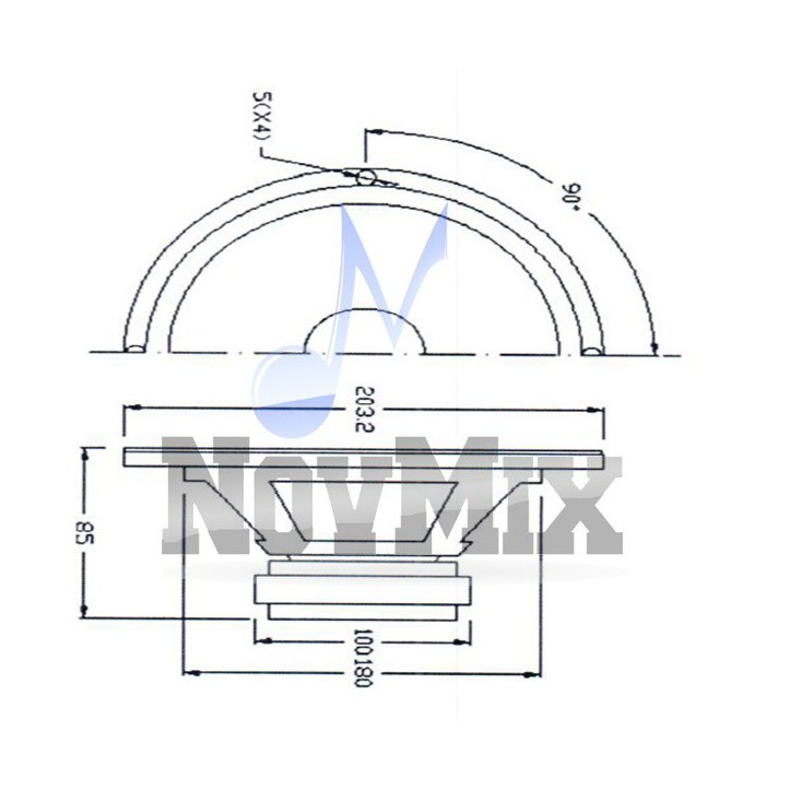 Głośnik 8 Cali / 20cm 4 Ohm Dibeisi DBS-G8002