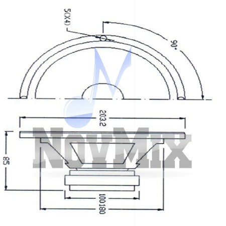 Głośnik 8 Cali / 20cm 4 Ohm Dibeisi DBS-G8002