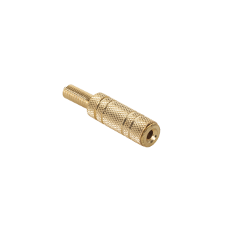 Gniazdo Jack 3.5mm złoty stereo metal-kabel