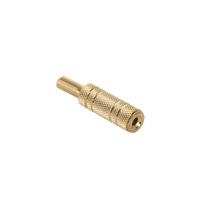Gniazdo Jack 3.5mm złoty stereo metal-kabel