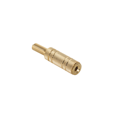 Gniazdo Jack 3.5mm złoty stereo metal-kabel