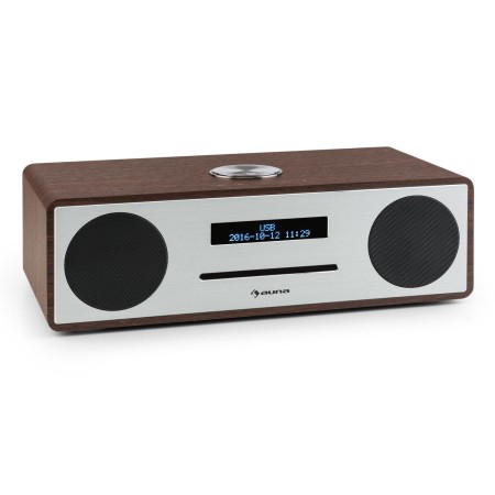 Auna Stanford Radio DAB CD DAB+ Bluetoth USB MP3 AUX UKF orzech