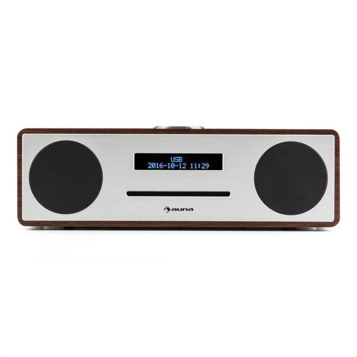 Auna Stanford Radio DAB CD DAB+ Bluetoth USB MP3 AUX UKF orzech