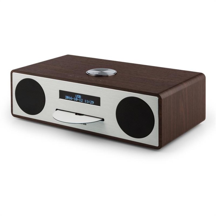 Auna Stanford Radio DAB CD DAB+ Bluetoth USB MP3 AUX UKF orzech