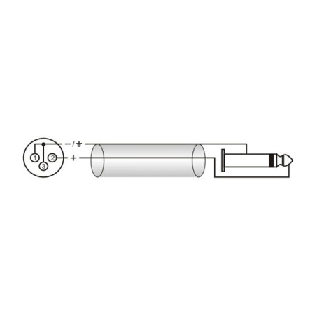 Kabel mikrofonowy XLR - Jack 6,3mm DMXJ210L3