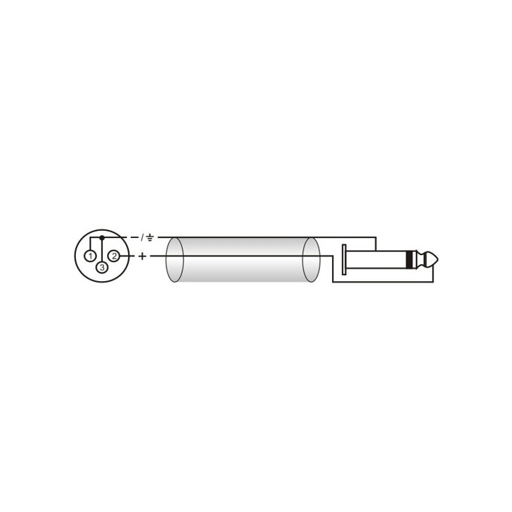 Kabel mikrofonowy XLR - Jack 6,3mm DMXJ210L3