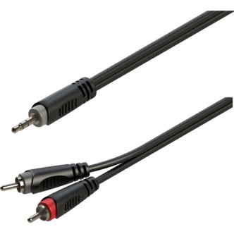 Kabel 2x RCA - Jack 3,5mm stereo 1m