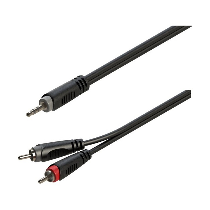Kabel 2x RCA - Jack 3,5mm stereo 1m