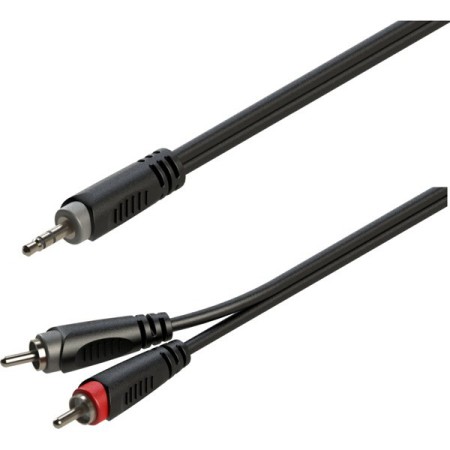 Kabel 2x RCA - Jack 3,5mm stereo 1m