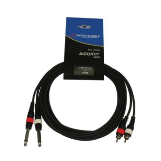 Kabel 2x JACK 6,3mm - 2xRCA 1,5m