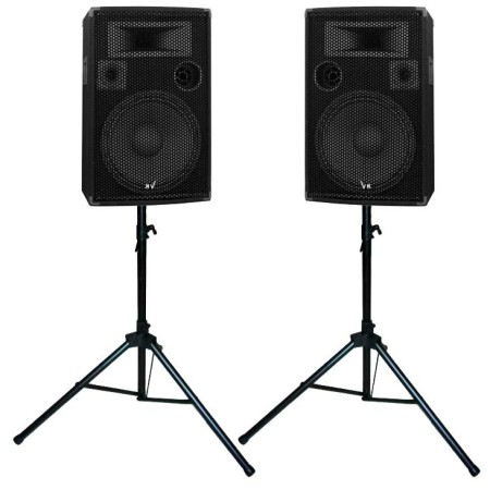 Kolumny Estradowe Voice Kraft 1200W + Statywy Głośnikowe
