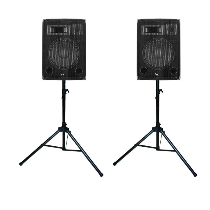 Kolumny Estradowe Voice Kraft 800W + Statywy Głośnikowe